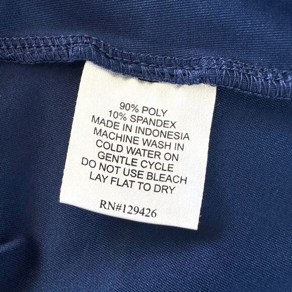 La Mer Luxe Top Women L Blue Navy 1/4 Zip Shirt Tunic Long Slv Athleisure NWOTPr - Picture 6 of 9